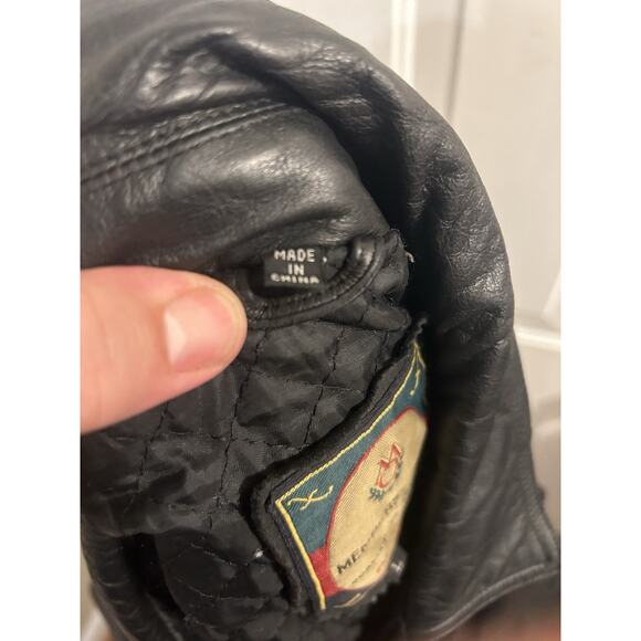 Rare! Vintage Members Only Black Leather Bomber Jacket Sz L - Picture 3 of 15